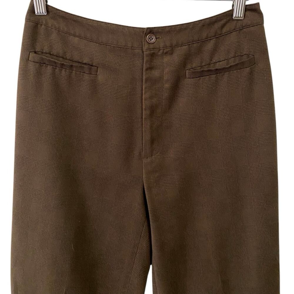 Harold’s Women’s Dark Brown Trouser Pants US 6 Straight Leg Academia Preppy FLAW - Picture 2 of 8